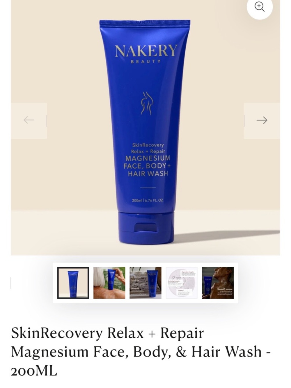 Nakery Beauty Magnesium Face, Body & Hair Wash